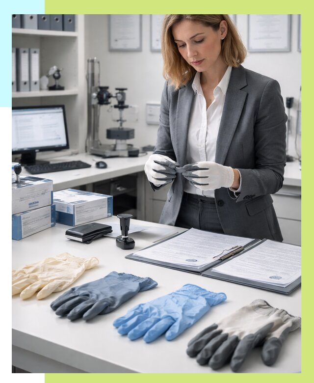 Сертификация перчаток в Урае от 8858 р. | Алешин-Урй