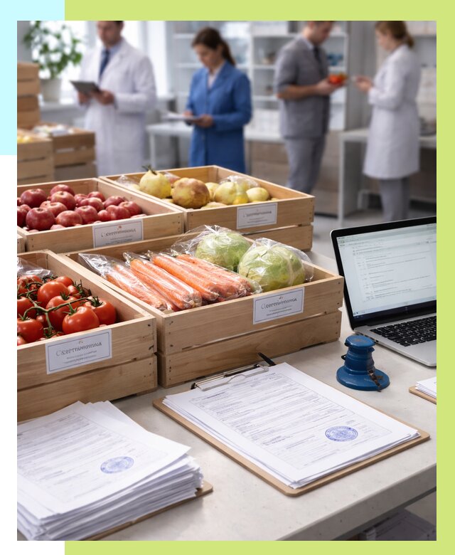 Сертификация овощей и фруктов в Урае от 8858 р. | Алешин-Урй