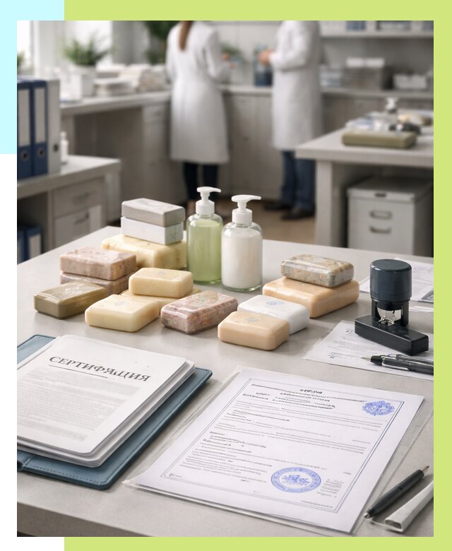 Сертификация мыла и сертификат на мыло в Урае от 12505 | Алешин-Урй