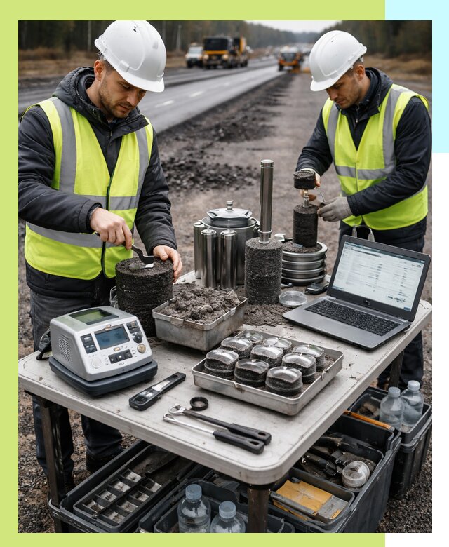 Сертификация асфальта: испытания и подтверждение в Урае