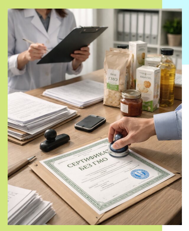 Получение сертификата Без ГМО для продукции в Урае